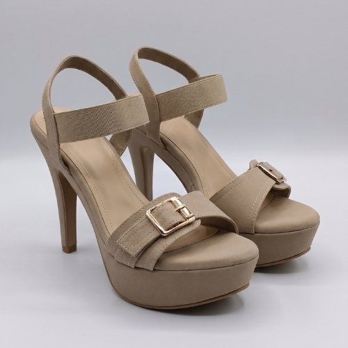 Taupe Luxe Platform Stiletto Heels