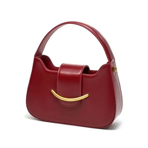 Red leather Top Handel Bag 