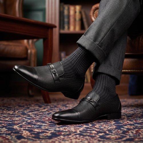 Privo Black Formal Slipon For Mens